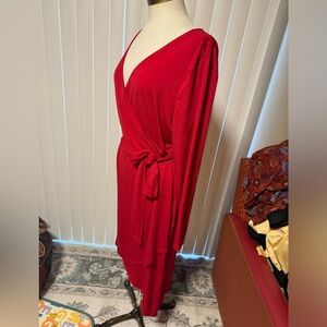 Signature collection Elegant Red Wrap Dress #00/12tt